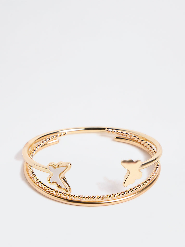 Westside Accessories Gold Butterfly Bracelets - Pack of 3