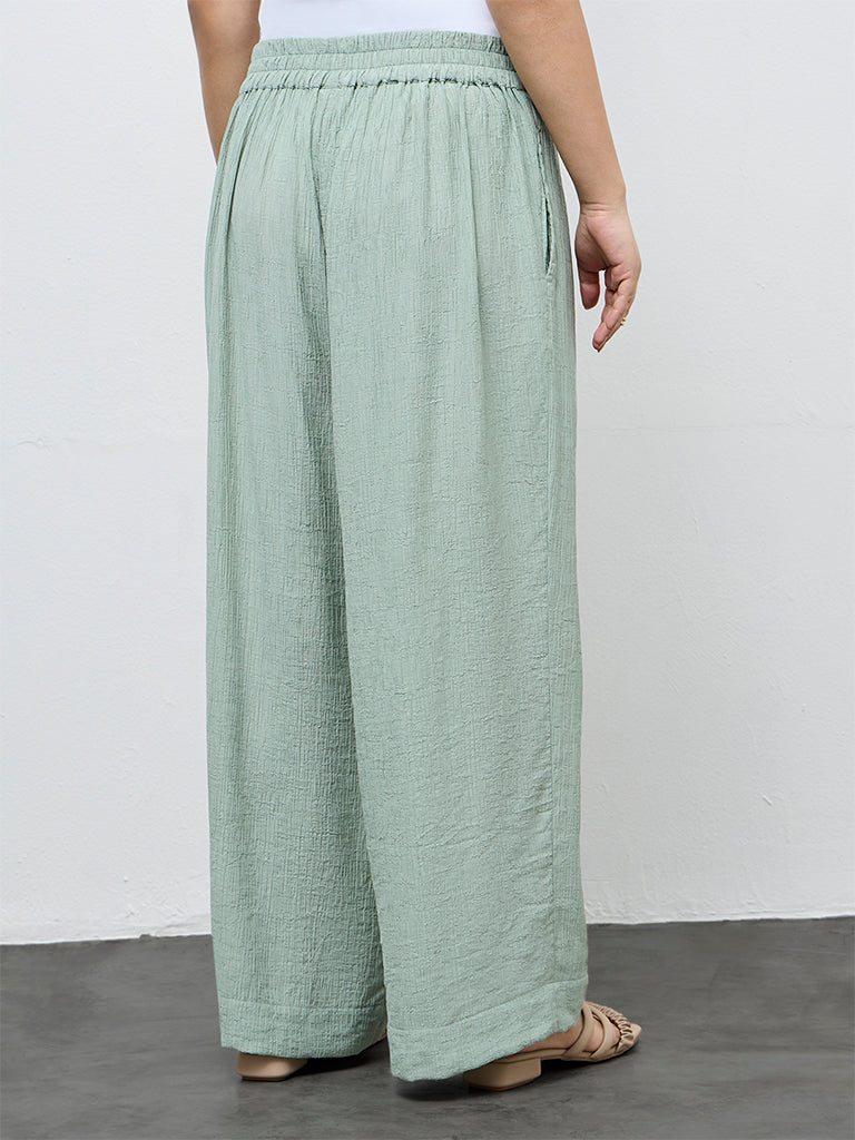Diza Mint Textured Pants