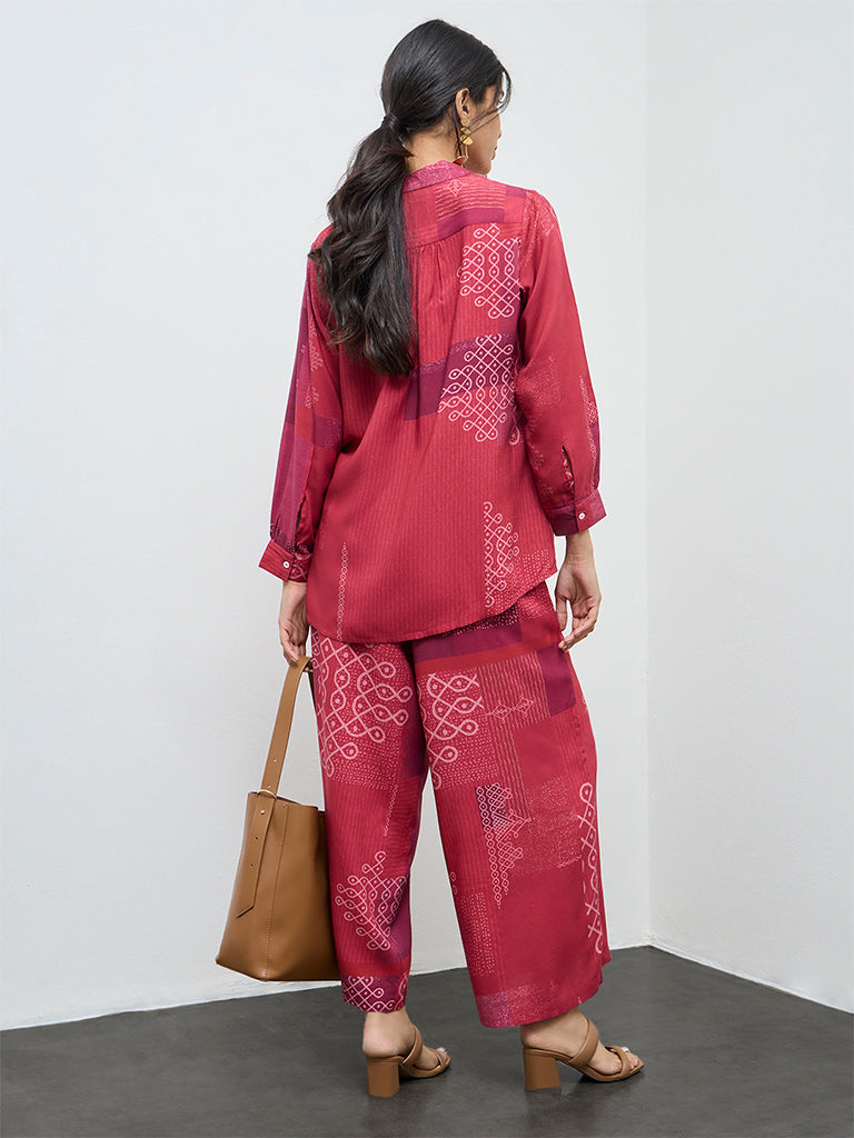 Utsa Red Printed Tunic