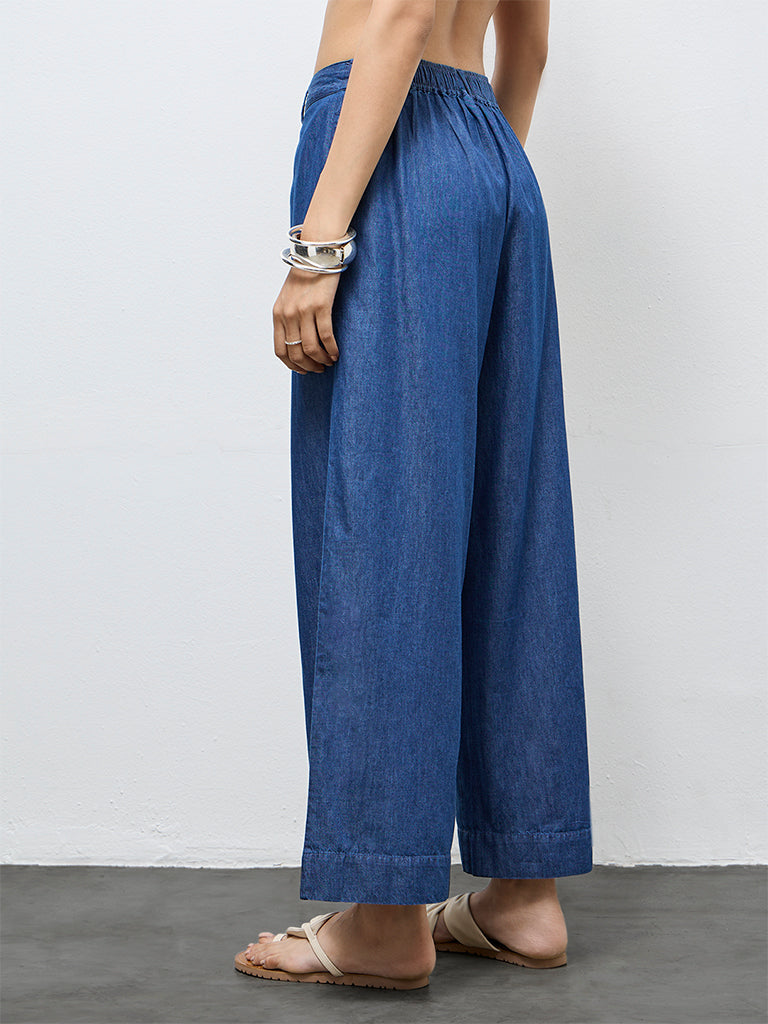 Utsa Dark Blue Denim Pants