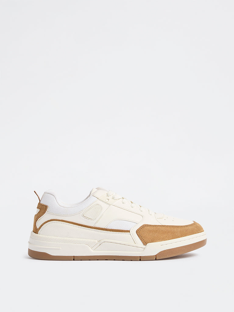 SOLEPLAY White Perforated Suede Sneakers
