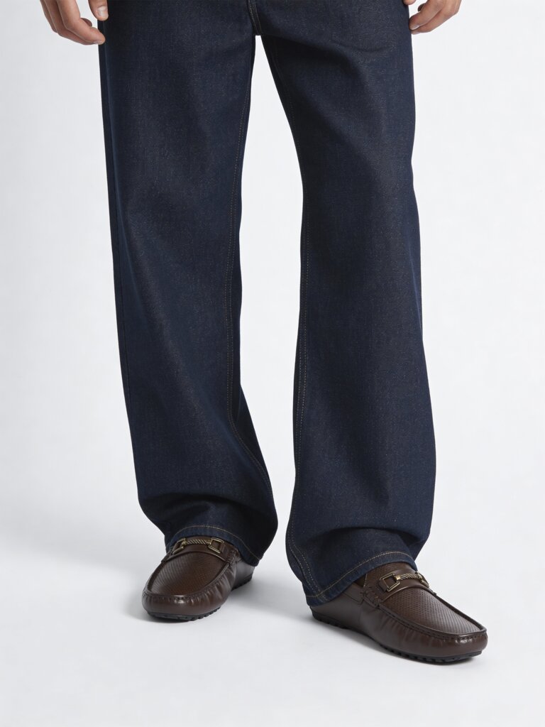SOLEPLAY Dark Brown Perforated Penny Loafers