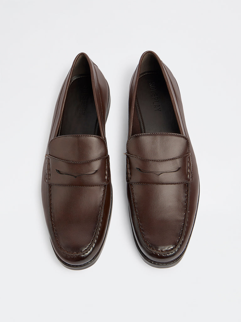 SOLEPLAY Brown Penny Loafers
