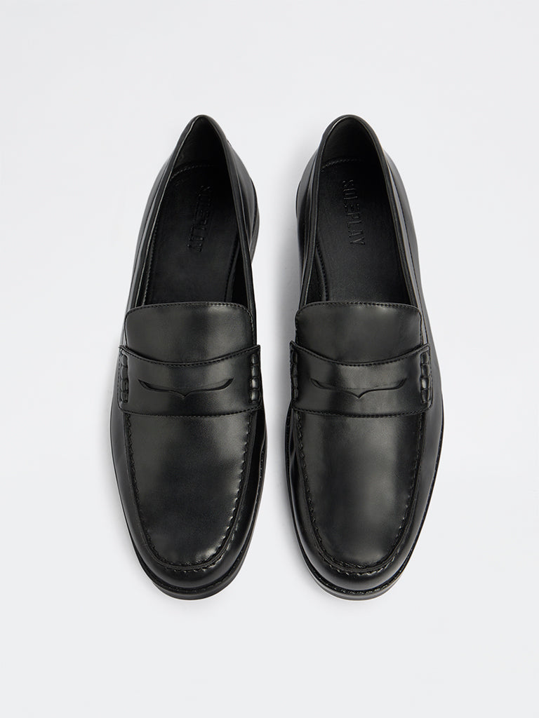 SOLEPLAY Black Penny Loafers