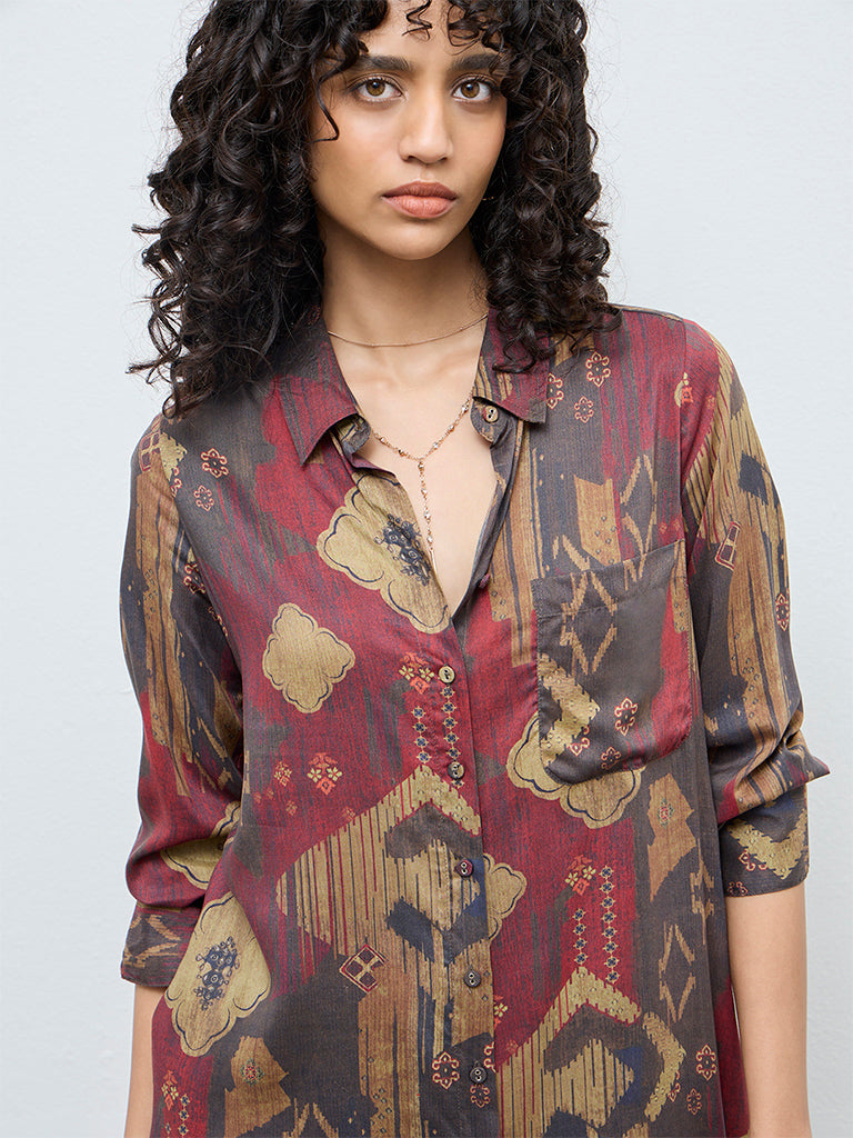 Utsa Multi-Coloured Printed A-Line Kurta