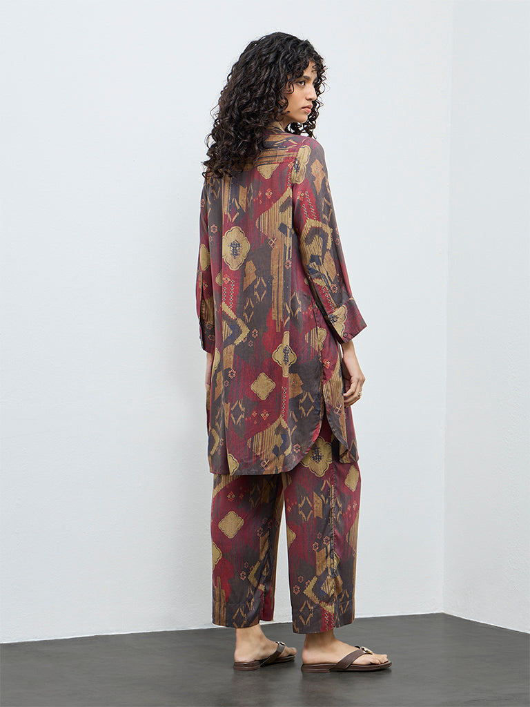 Utsa Multi-Coloured Printed A-Line Kurta