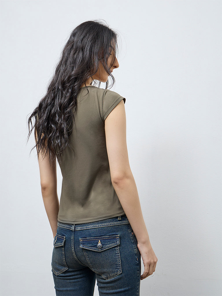 Nuon Olive Solid Top