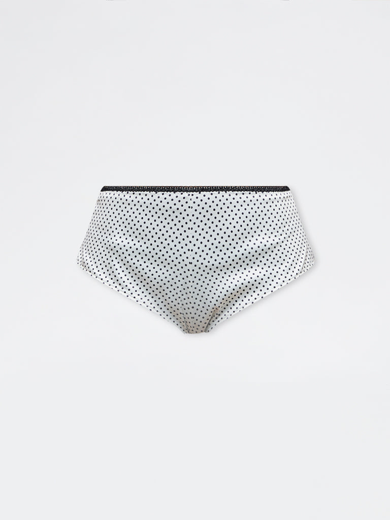 Wunderlove White Polka-Dot Briefs