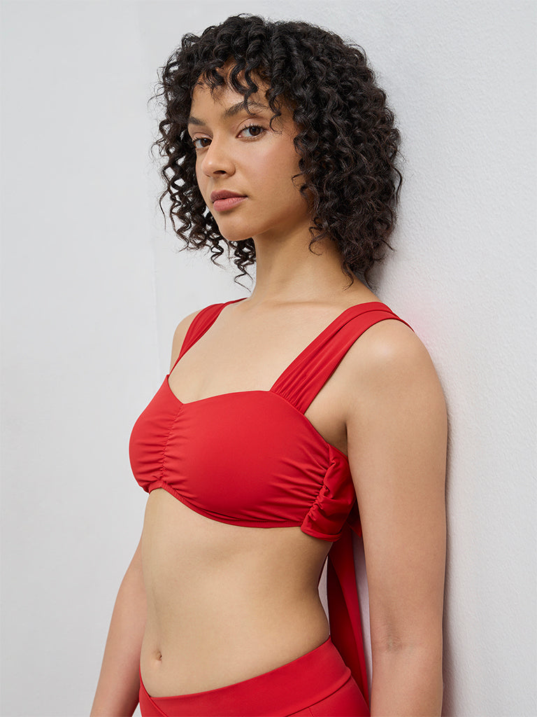 Wunderlove Red Criss-Cross Wrap Padded Bra