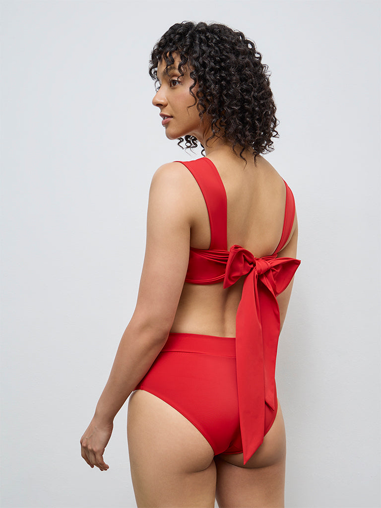 Wunderlove Red Criss-Cross Wrap Padded Bra