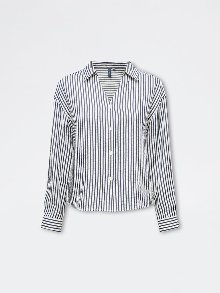 LOV Black Striped Shirt