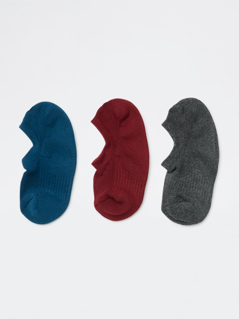 WES Lounge Wine Cotton-Blend Socks - Pack of 3