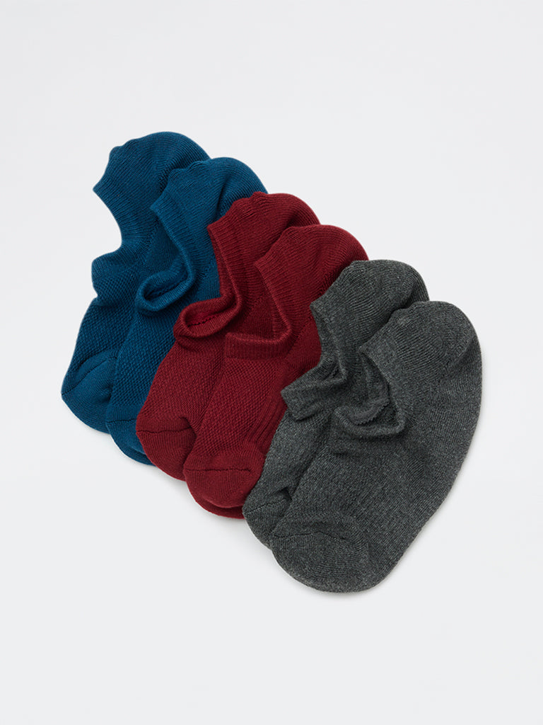 WES Lounge Wine Cotton-Blend Socks - Pack of 3