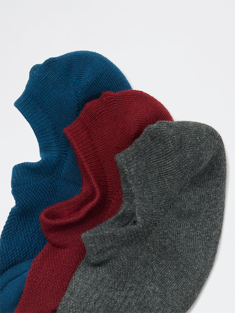 WES Lounge Wine Cotton-Blend Socks - Pack of 3