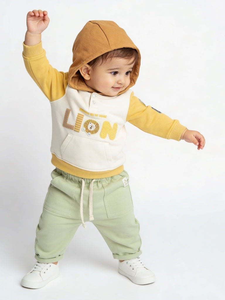 HOP Baby Boys Sage Mid-Rise Cotton-Blend Trousers