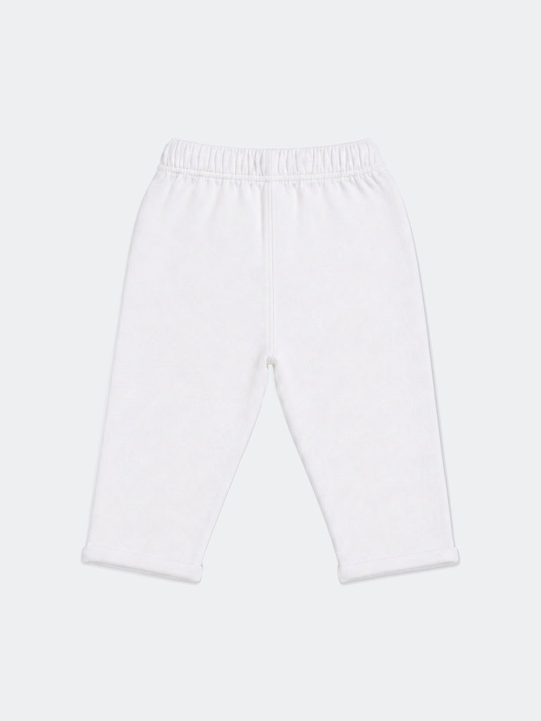 HOP Baby Boys Off-White Cotton-Blend Trousers