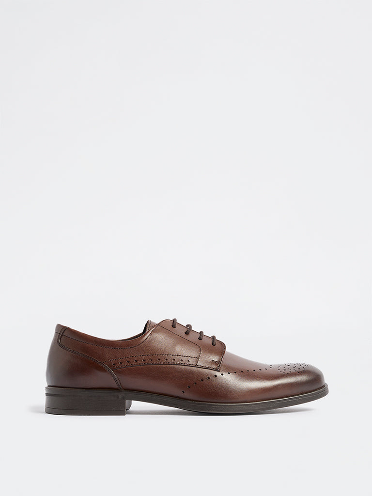 SOLEPLAY Dark Brown Perforated Dennis Shoes