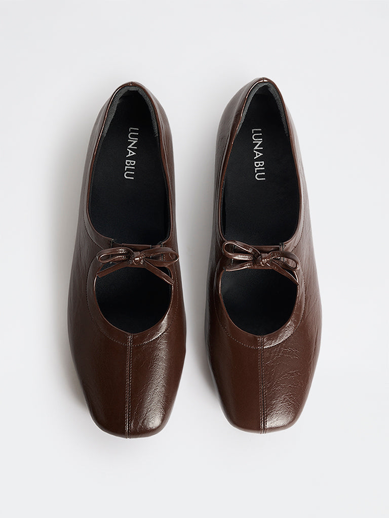 LUNA BLU Dark Brown Mary Jane Shoes