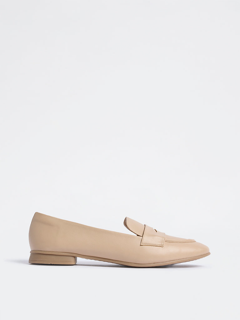 LUNA BLU Cream Saddle Loafers