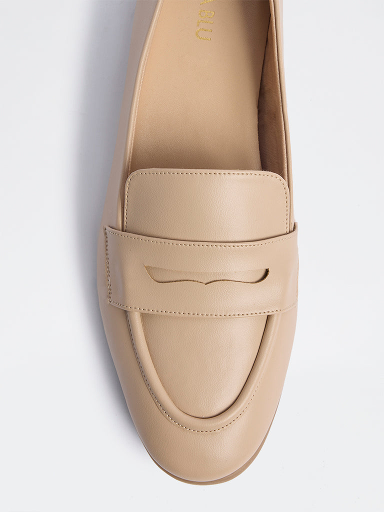 LUNA BLU Cream Saddle Loafers