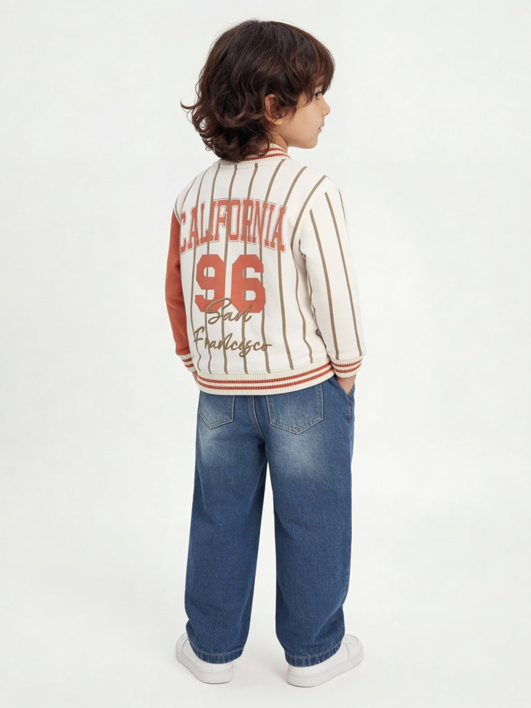 HOP Kids Boys Blue Washed Mid-Rise Jeans