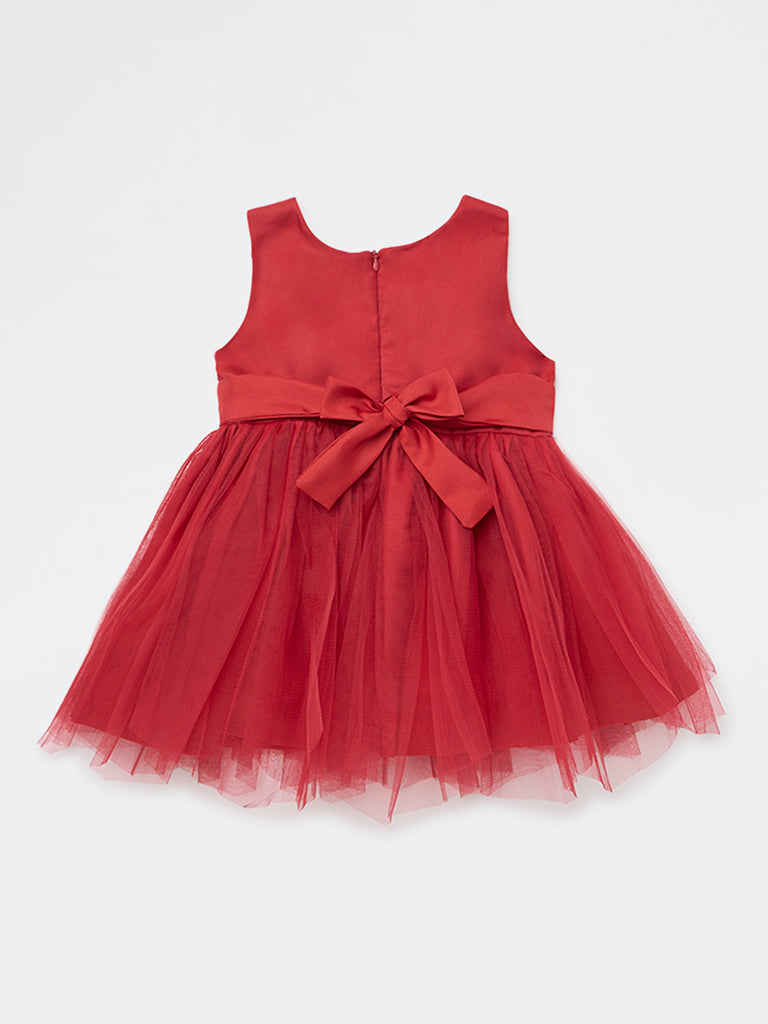 strapless open back dress Buy HOP Baby Girls Red Rosette Detailed Party Dress from Westside