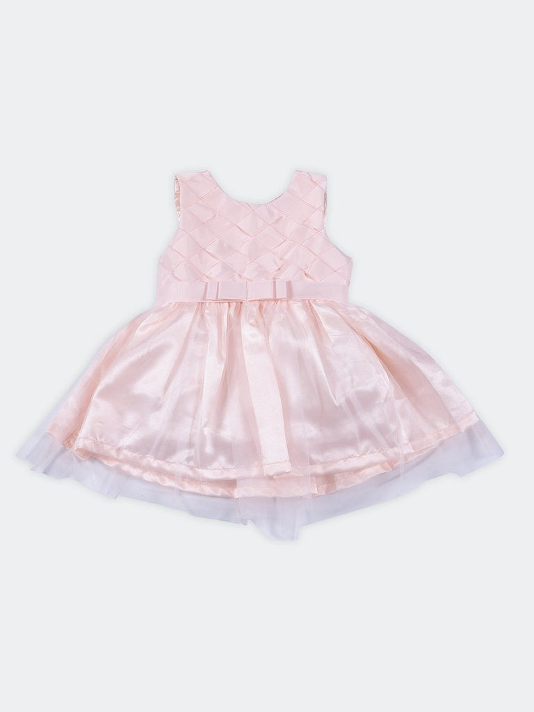 HOP Baby Girls Pink Applique Fit and Flare Dress