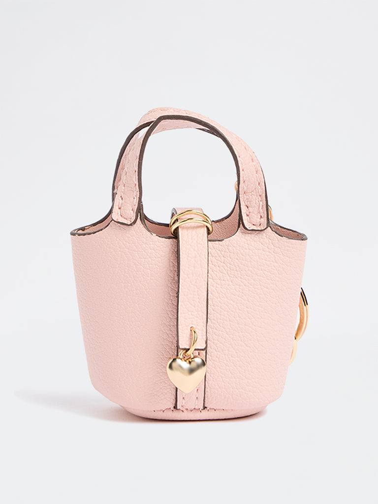 Westside Accessories Pink Textured Mini Bag Charm