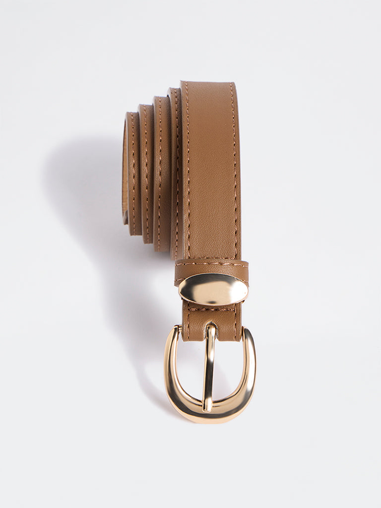 Westside Accessories Brown Buckle Belt