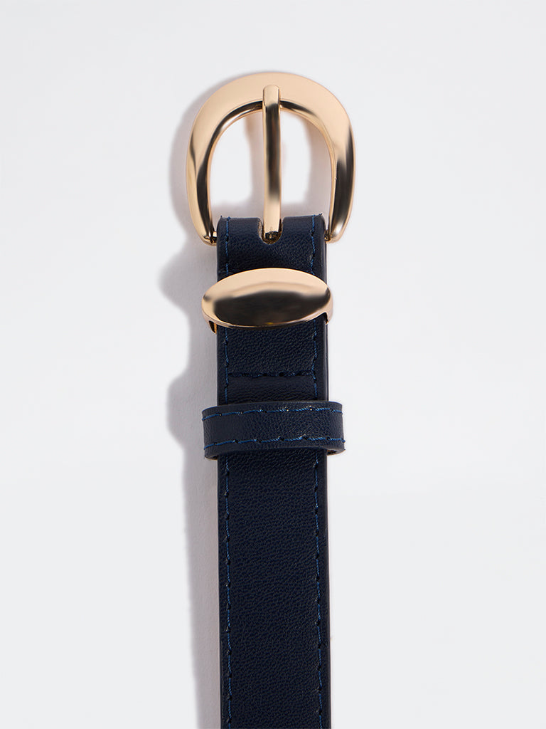 Westside Accessories Navy Buckle Belt