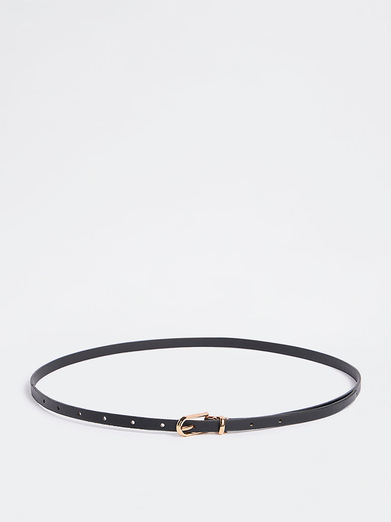 Westside Accessories Black Sleek Buckle Belt