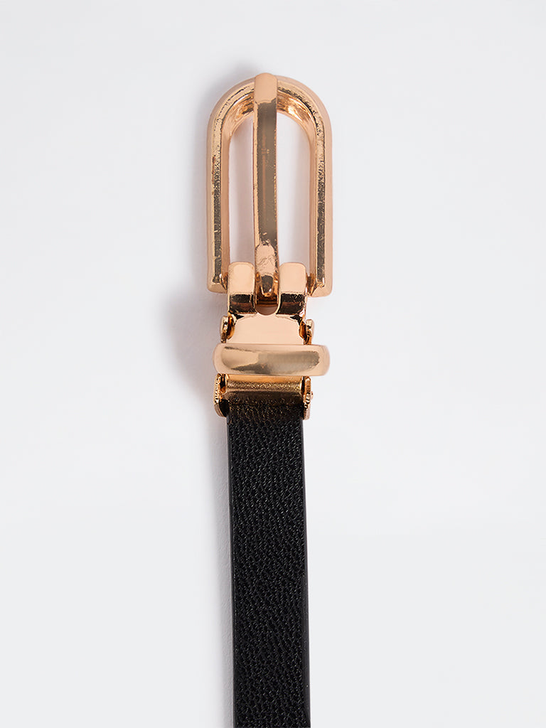 Westside Accessories Black Sleek Buckle Belt