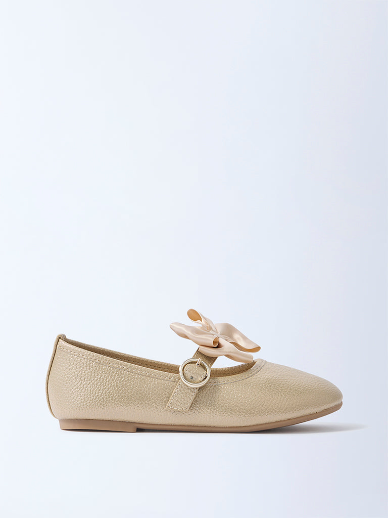 Yellow Gold Bow-Detailed Ballerina