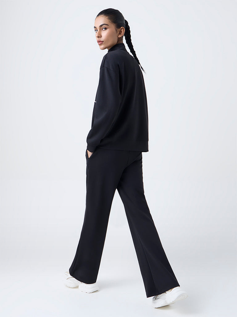 Studiofit Black High-Rise Track Pants