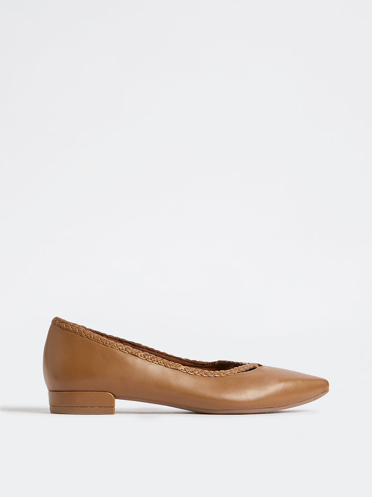LUNA BLU Tan Braided Shoes