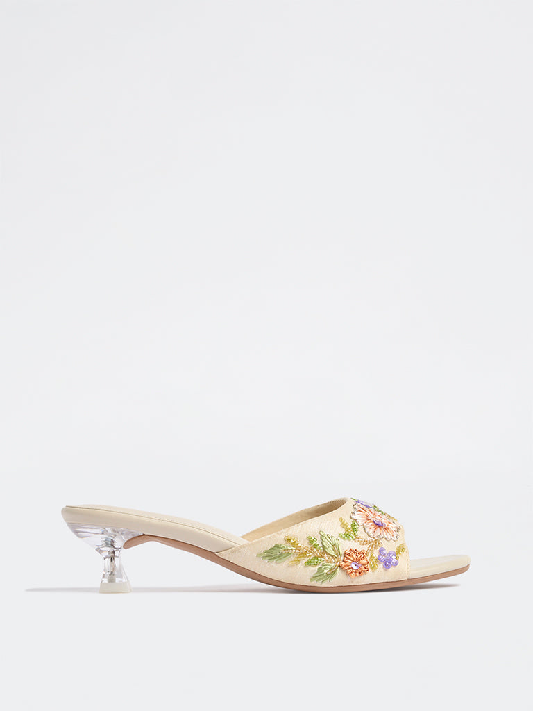 LUNA BLU Multicolour Floral Embellished Sandals