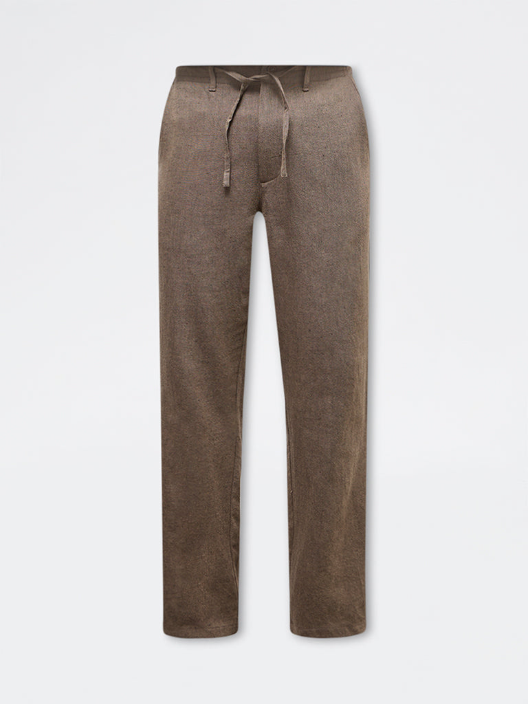 ETA Taupe Relaxed-Fit Mid-Rise Cotton-Blend Chinos