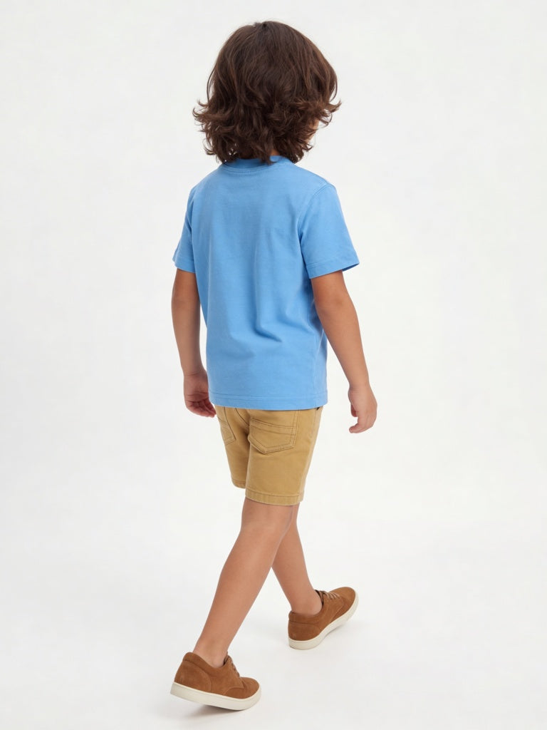 HOP Kids Boys Mustard Mid-Rise Denim Shorts