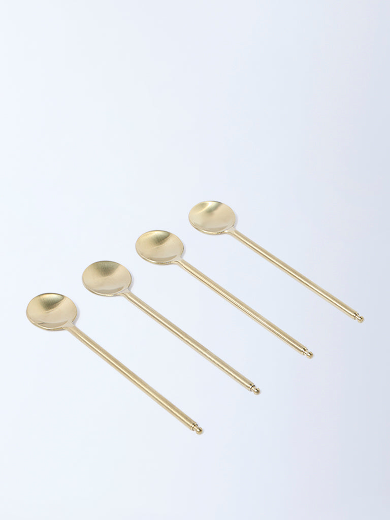 Westside Home Matte Gold Tea Spoon (Set of 4)