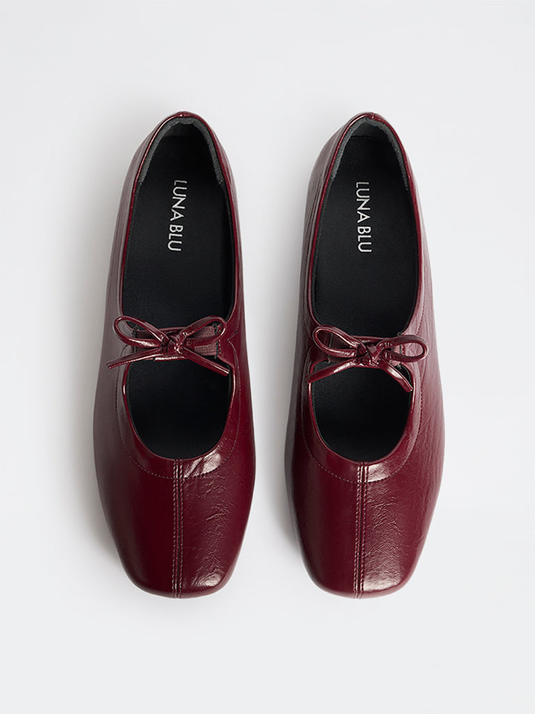 LUNA BLU Burgundy Mary Jane Shoes