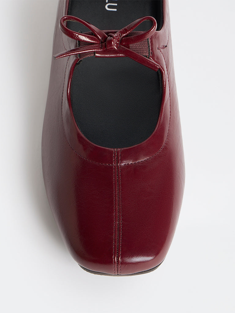 Buy LUNA BLU Burgundy Mary Jane Shoes from Westside