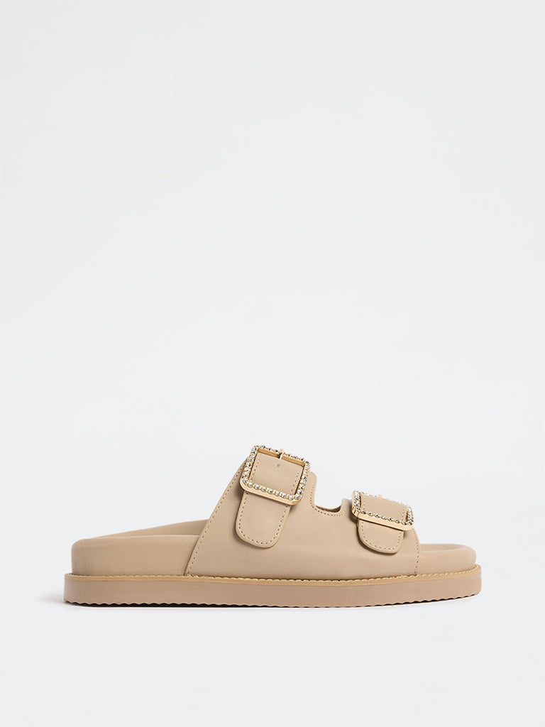 LUNA BLU Blush Embellished Sandals