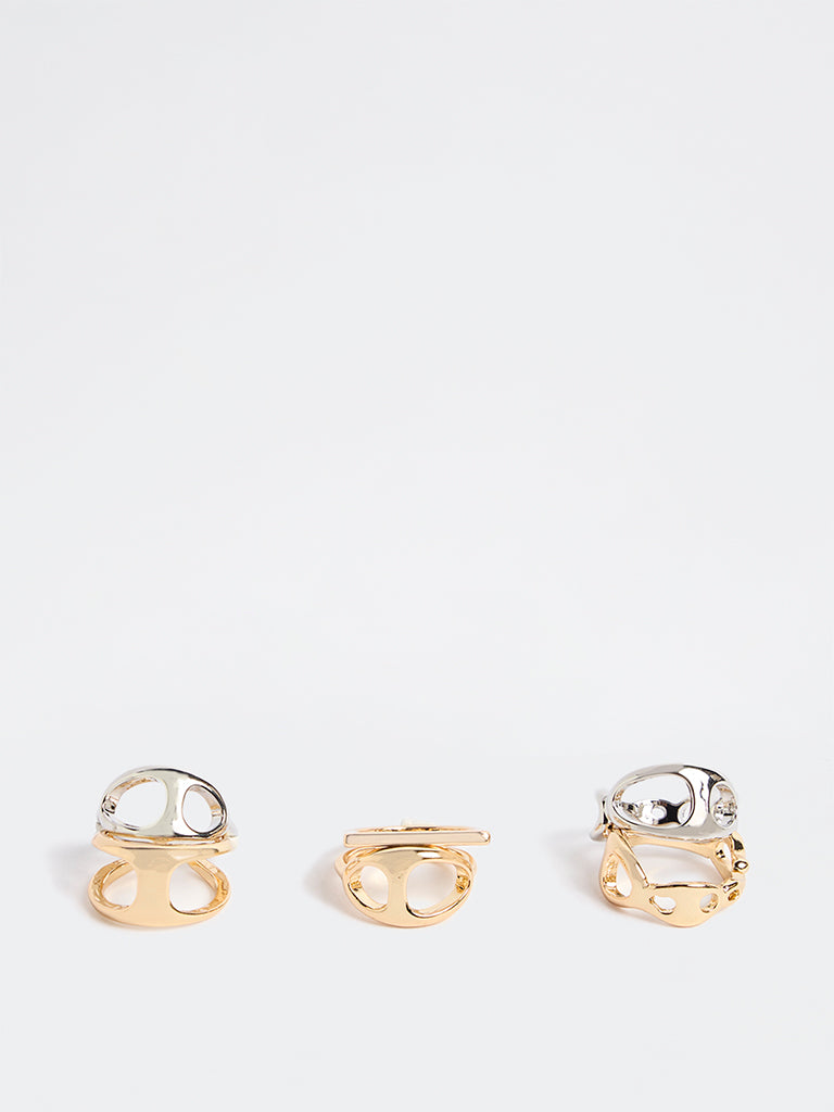 Westside Accessories Gold and Silver Rings - Pack of 6