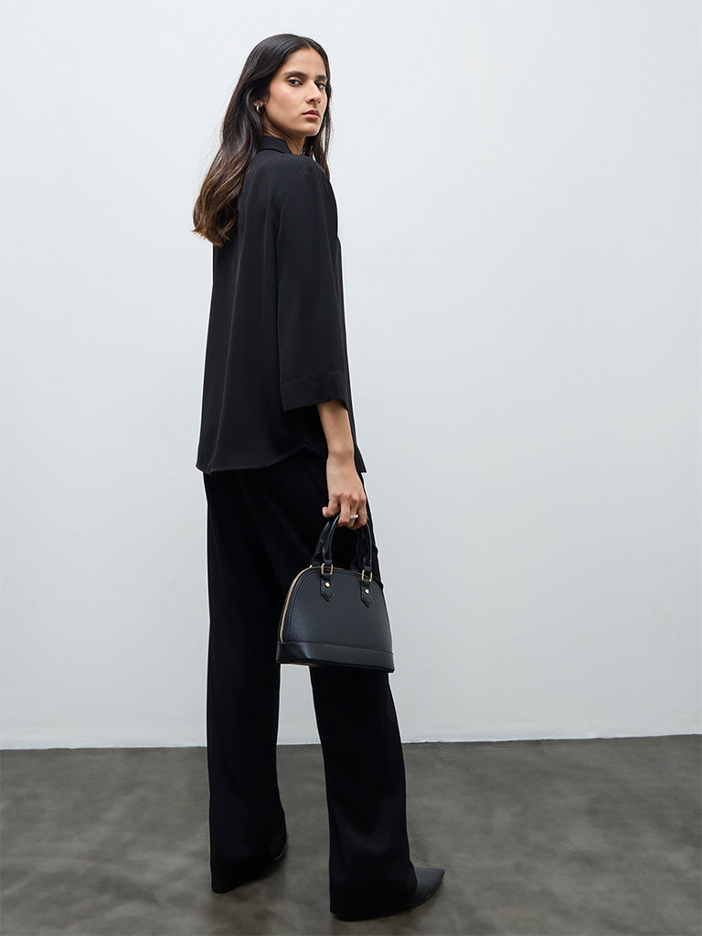 Wardrobe Black Solid Shirt