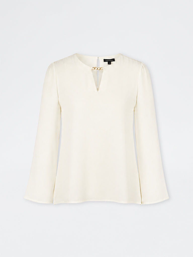Wardrobe Ivory Metallic Chain Detail Blouse