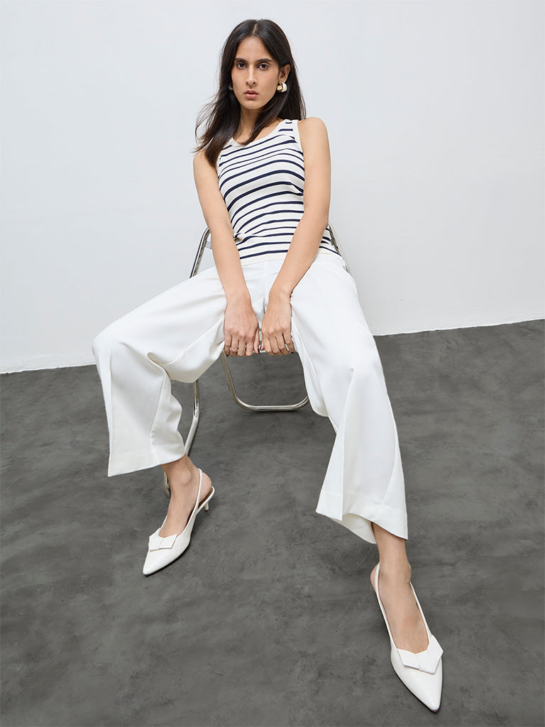 Wardrobe Navy Striped Top