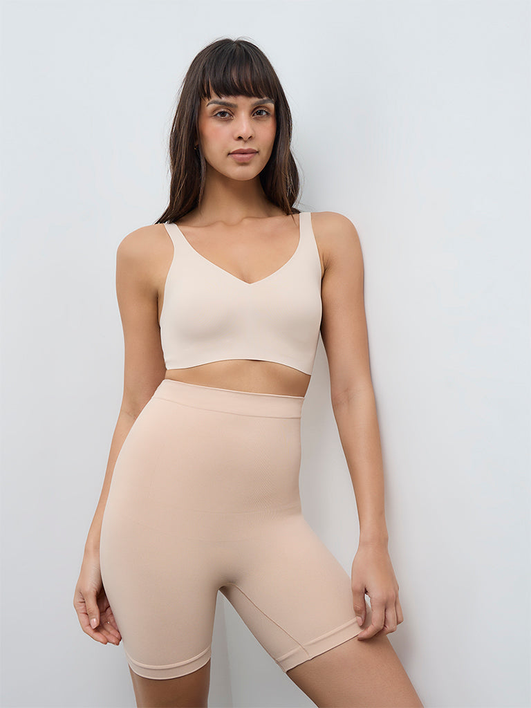 Wunderlove Beige Seam-Free Shapewear Briefs