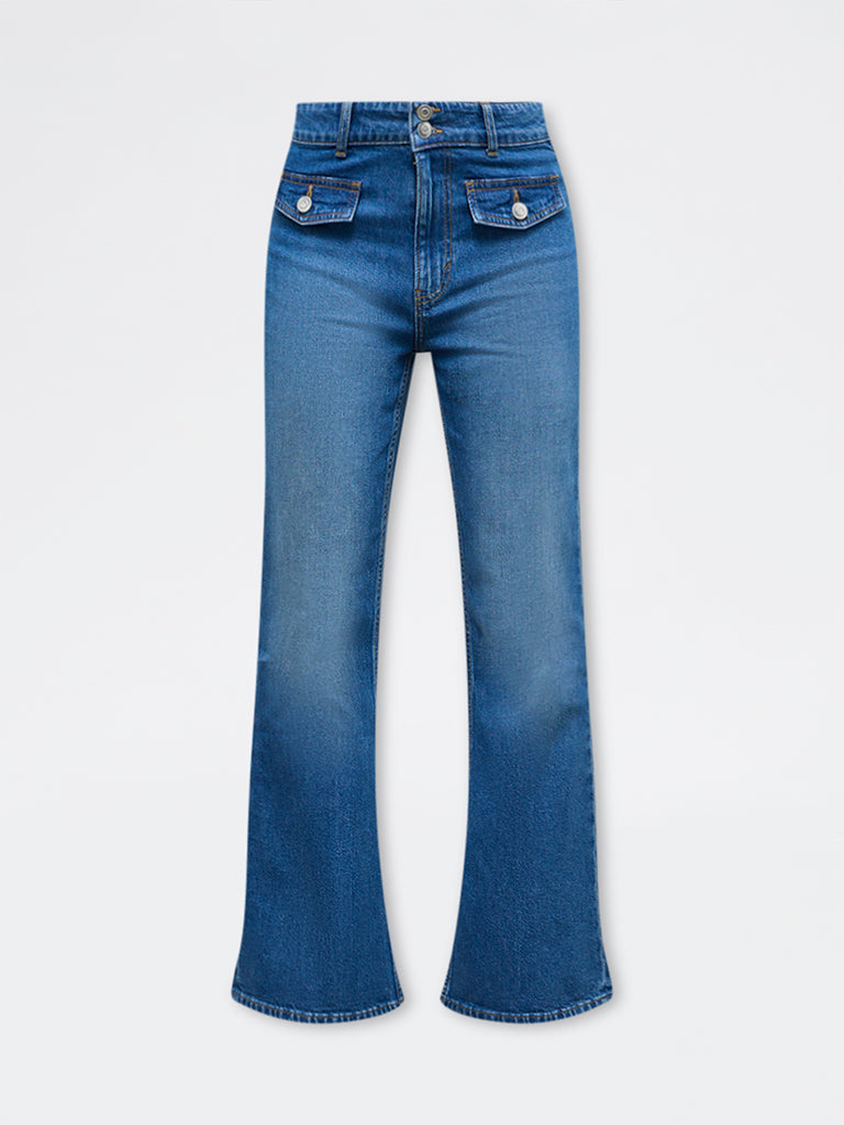 LOV Blue Faded High-Rise Jeans