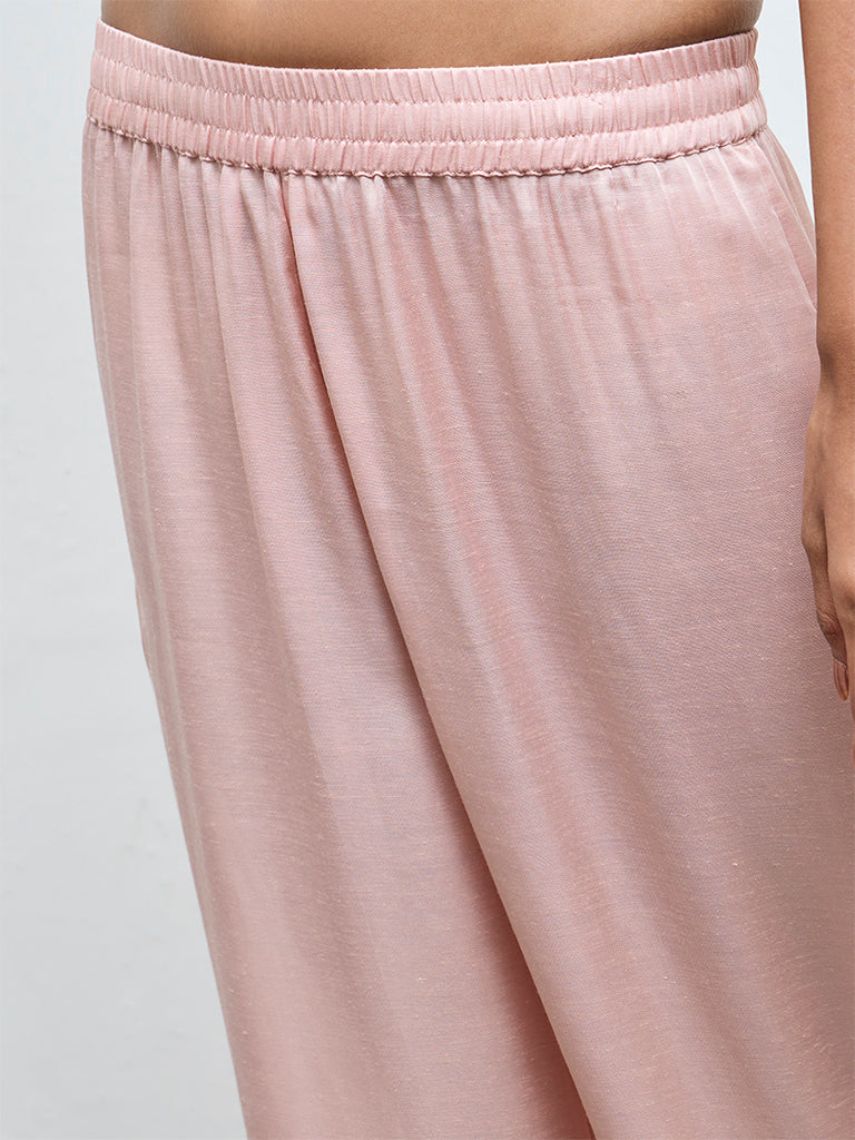 Zuba Pink Solid Pants