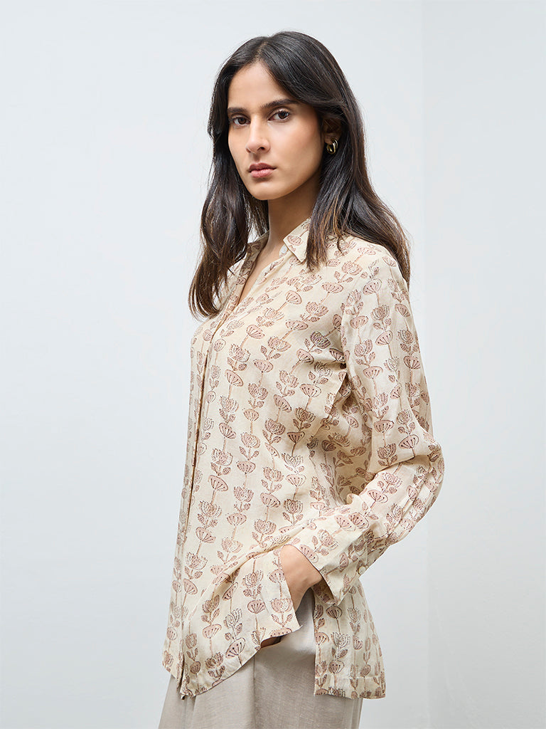 Zuba Beige Floral Tunic